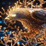 The DKC's Digital Creators Podcast AI art showing golden eagle surrounded by gold protein structures
