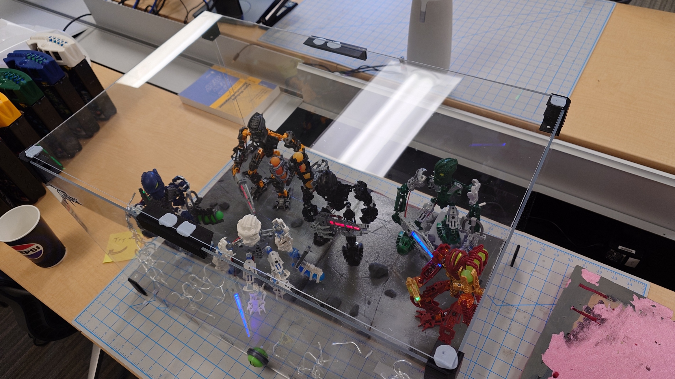 Bionicle display from Birdseye view.