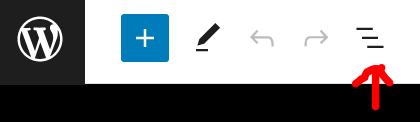 screenshot of the location of list view toggle