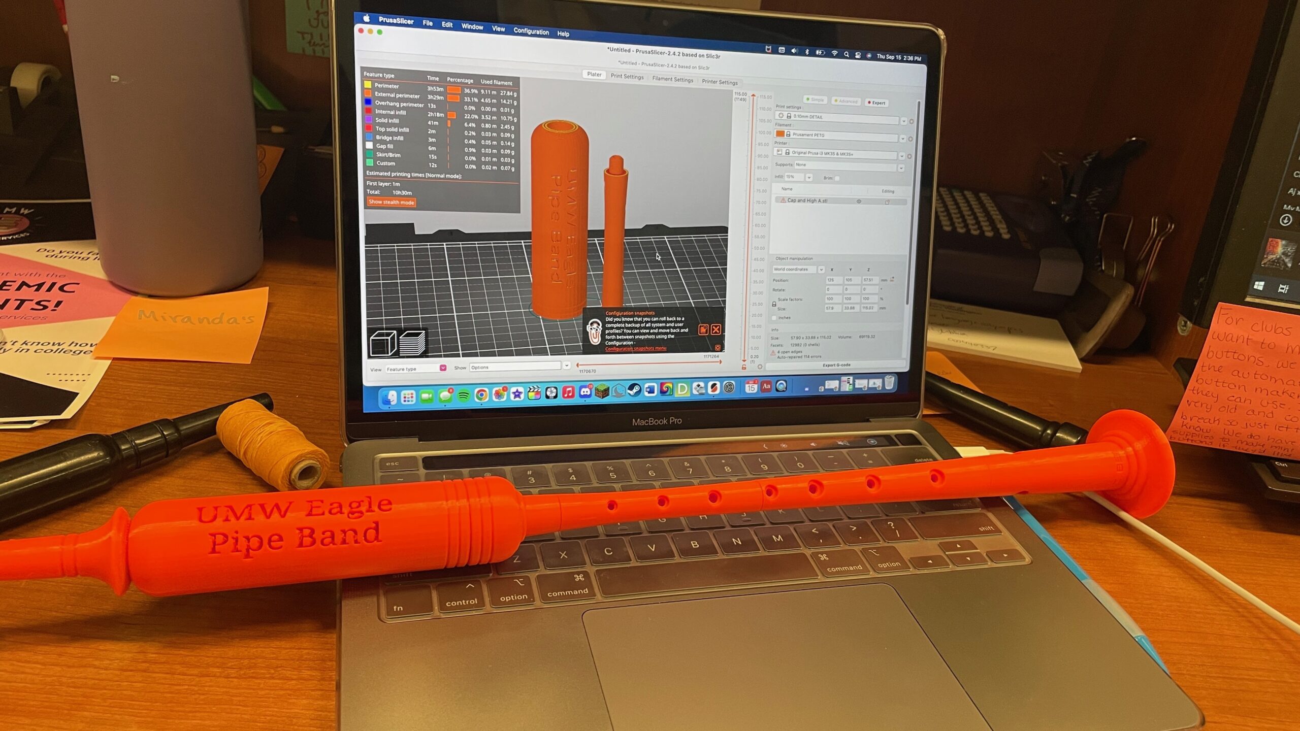 3D Printed Bagpipe Chanter
