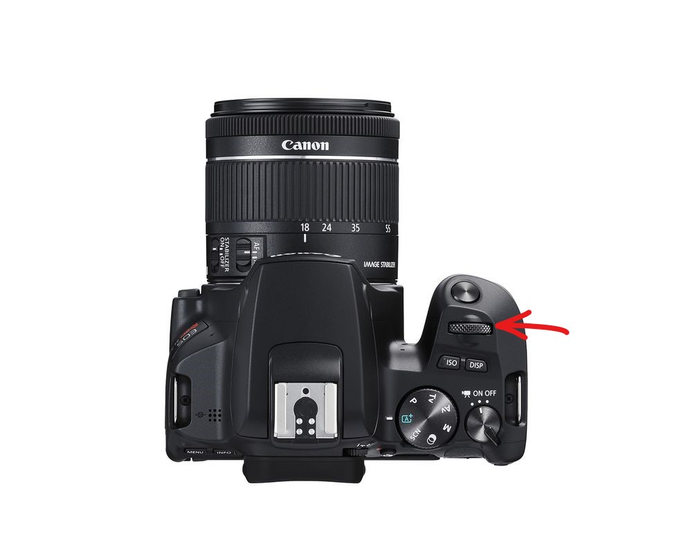 top of Canon camera with shutter speed dial highlighted
