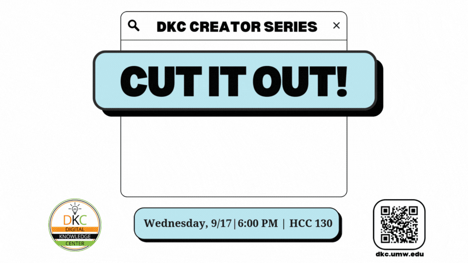 Cut it out! Design and print your own stickers with the cricut. Wednesday 9/17 at 6pm in HCC 130