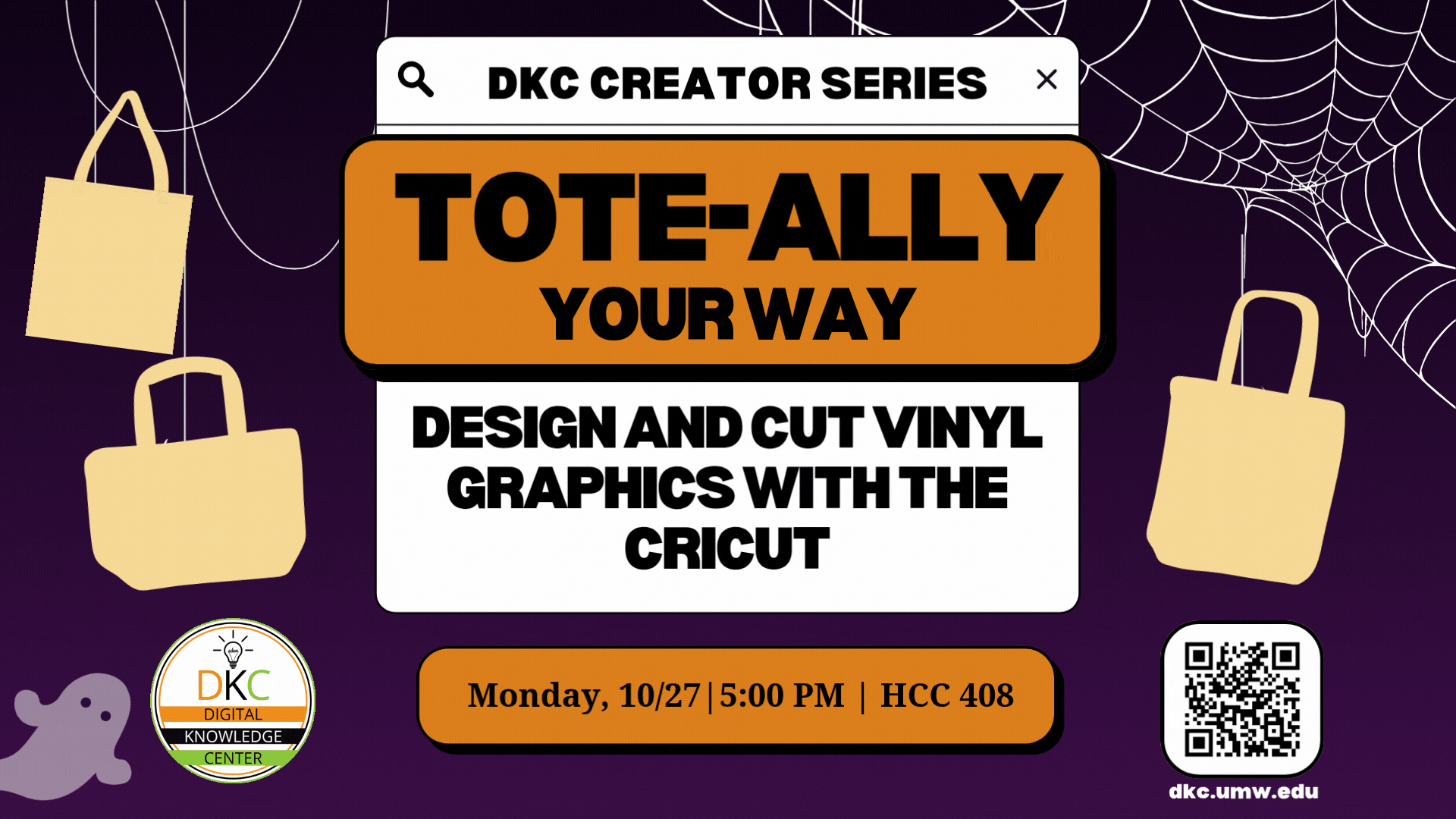 DKC Workshop: Tote-ally your way, Design and cut vinyl graphics with the Cricut