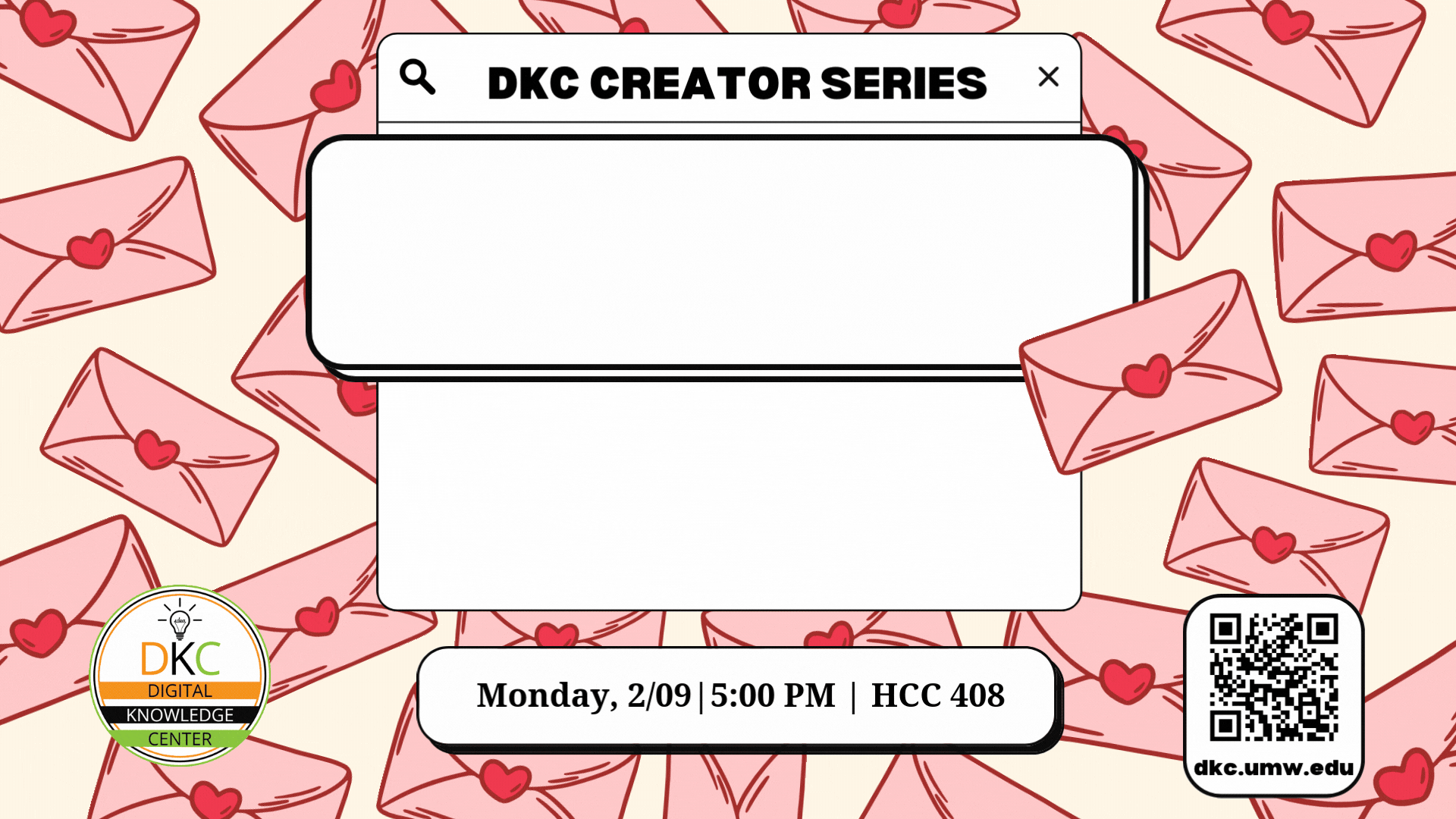 Workshop Titled "Love at First Cut | A Cardmaking Workshop" on February 9 in HCC 408.